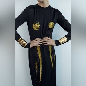 Zara - Gold Tone Pair of Striped Bracelets Cuffs- NWT